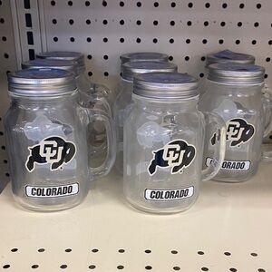 University of Colorado Boulder Glass Mason Jars